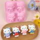 YY6104 4'lü Hello Kitty Silikon Kalıp